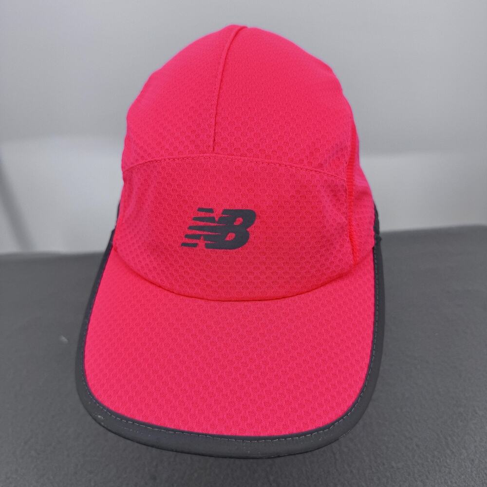 New Balance 5 Panel Performance‎ Hat 500142 669 Pink Running Cap Reflective